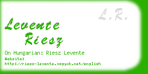 levente riesz business card